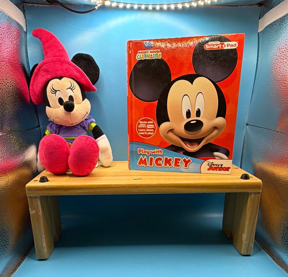 Disney Minnie Mouse Halloween Witch Plush , and play with Mickey book.